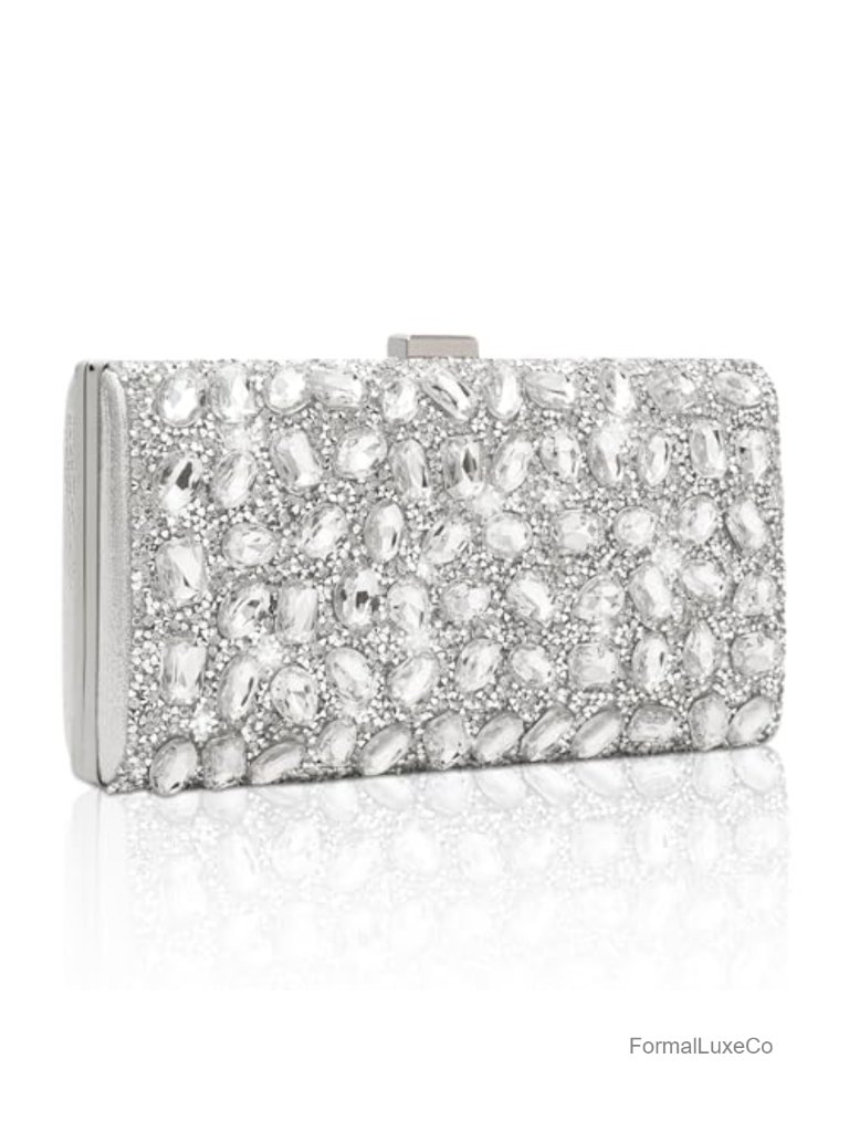 Rhinestone Clutch Purse Evening Bag Crystal Beaded Handbag Party